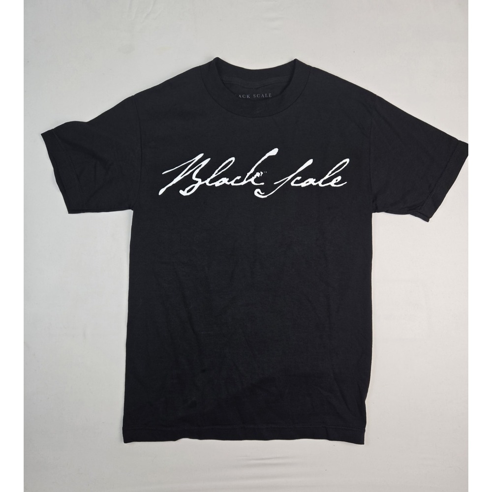 Black Scale t shirt tee size Small Signature Logo black NWOT